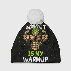 Шапка с помпоном My Workout, цвет: 3D-белый