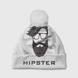 Шапка с помпоном Hipster, цвет: 3D-белый