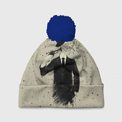 Шапка с помпоном Музыкальный самоубийца, цвет: 3D-тёмно-синий