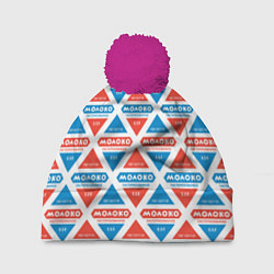 Шапка c помпоном Молоко СССР