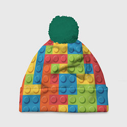 Шапка c помпоном Лего конструктор