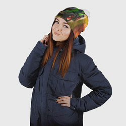 Шапка с помпоном Farming simulator 2, цвет: 3D-белый — фото 2