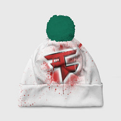 Шапка c помпоном FaZe Clan: White collection