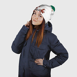 Шапка с помпоном САКУРА, цвет: 3D-зеленый — фото 2