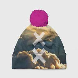 Шапка с помпоном The XX: Clouds, цвет: 3D-малиновый