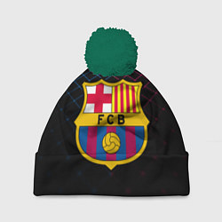 Шапка с помпоном FC Barcelona Lines, цвет: 3D-зеленый