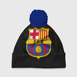 Шапка с помпоном FC Barcelona Lines, цвет: 3D-тёмно-синий
