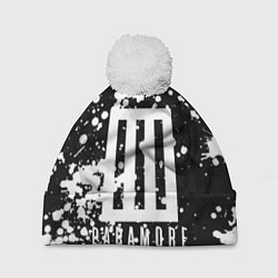 Шапка с помпоном Paramore: Black & White, цвет: 3D-белый