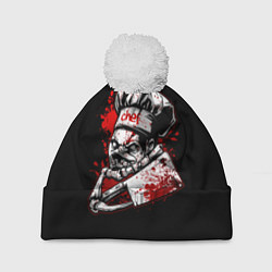 Шапка с помпоном Pudge Chef, цвет: 3D-белый