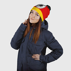 Шапка с помпоном Немецкий футбол, цвет: 3D-черный — фото 2