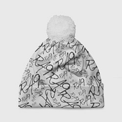 Шапка с помпоном RA9 DEVIANT, цвет: 3D-белый