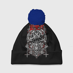 Шапка с помпоном Slayer: Hell Goat, цвет: 3D-тёмно-синий
