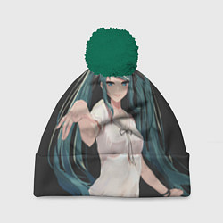 Шапка с помпоном Hatsune Miku, цвет: 3D-зеленый