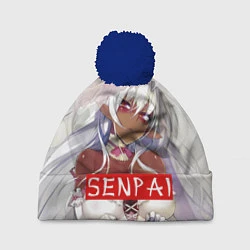 Шапка с помпоном Senpai: White Girl, цвет: 3D-тёмно-синий