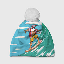 Шапка с помпоном Cool Santa, цвет: 3D-белый