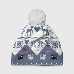 Шапка c помпоном Новогодняя любовь