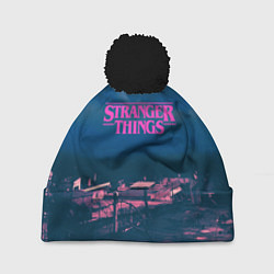 Шапка с помпоном Stranger Things: Pink Heaven, цвет: 3D-черный