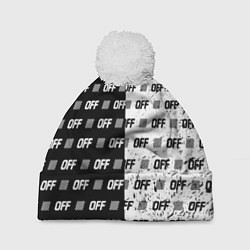Шапка с помпоном Off-White: Black & White, цвет: 3D-белый
