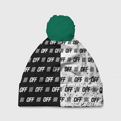 Шапка c помпоном Off-White: Black & White