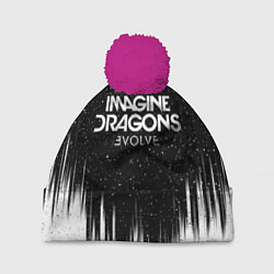 Шапка с помпоном IMAGINE DRAGONS, цвет: 3D-малиновый