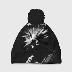 Шапка с помпоном Король и Шут Анархия спина, цвет: 3D-черный