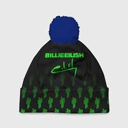 Шапка с помпоном Billie Eilish: Green & Black Autograph, цвет: 3D-тёмно-синий