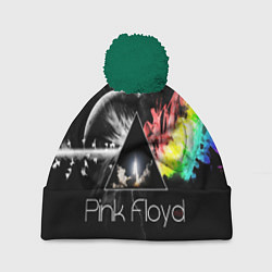 Шапка с помпоном PINK FLOYD, цвет: 3D-зеленый