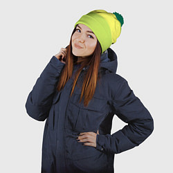 Шапка с помпоном ЧАРА CHARA, цвет: 3D-зеленый — фото 2