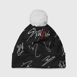 Шапка с помпоном STRAY KIDS, цвет: 3D-белый