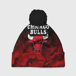 Шапка с помпоном CHICAGO BULLS, цвет: 3D-черный
