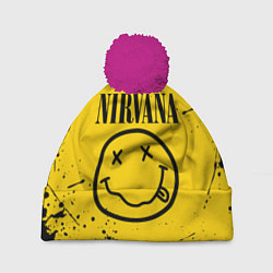 Шапка с помпоном NIRVANA, цвет: 3D-малиновый