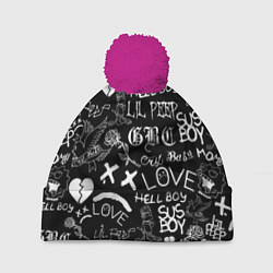 Шапка c помпоном LIL PEEP LOGOBOMBING