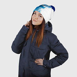 Шапка с помпоном ВДВ, цвет: 3D-тёмно-синий — фото 2