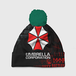 Шапка с помпоном RESIDENT EVIL UMBRELLA CORP, цвет: 3D-зеленый