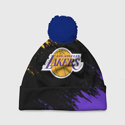 Шапка с помпоном LA LAKERS, цвет: 3D-тёмно-синий