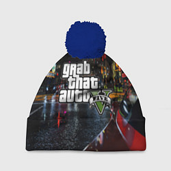 Шапка с помпоном Grand Theft Auto V, цвет: 3D-тёмно-синий