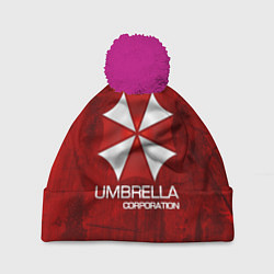 Шапка с помпоном UMBRELLA CORP, цвет: 3D-малиновый
