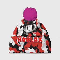 Шапка с помпоном ROBLOX, цвет: 3D-малиновый