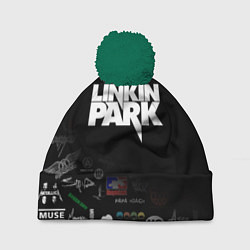 Шапка с помпоном LINKIN PARK, цвет: 3D-зеленый