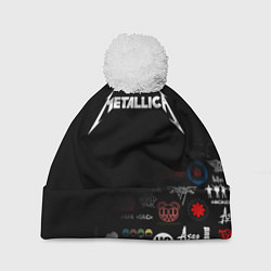 Шапка с помпоном Metallica, цвет: 3D-белый