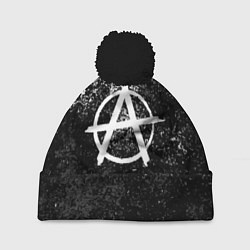 Шапка с помпоном АНАРХИЯ, цвет: 3D-черный