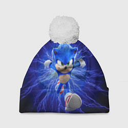 Шапка с помпоном SONIC, цвет: 3D-белый