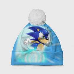 Шапка с помпоном Sonic, цвет: 3D-белый