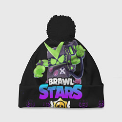 Шапка с помпоном Brawl stars 8-BIT, цвет: 3D-черный