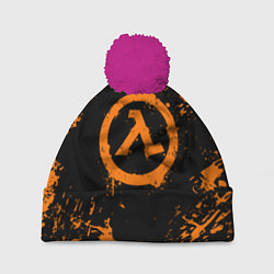 Шапка с помпоном HALF-LIFE, цвет: 3D-малиновый