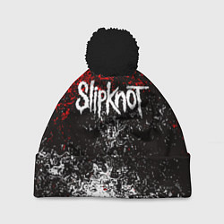 Шапка с помпоном SLIPKNOT, цвет: 3D-черный