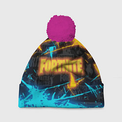Шапка с помпоном FORTNITE, цвет: 3D-малиновый