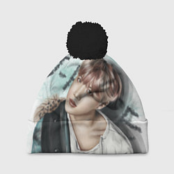 Шапка с помпоном BTS, цвет: 3D-черный