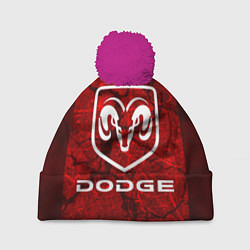 Шапка с помпоном DODGE, цвет: 3D-малиновый