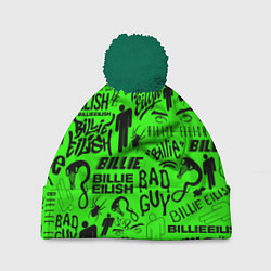 Шапка с помпоном BILLIE EILISH БИЛЛИ АЙЛИШ, цвет: 3D-зеленый
